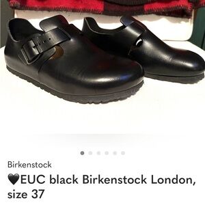 🖤EUC black Birkenstock London, size 37